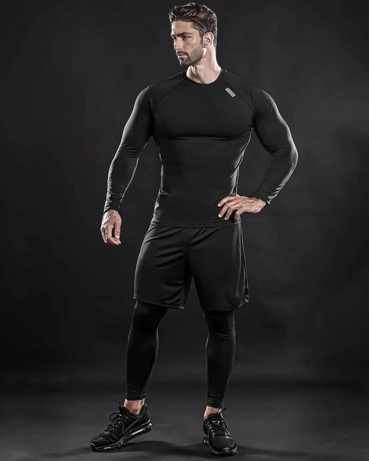 4, 3, 2 or 1 Pack Men's Compression Shirts Top Long Sleeve Sports Baselayer