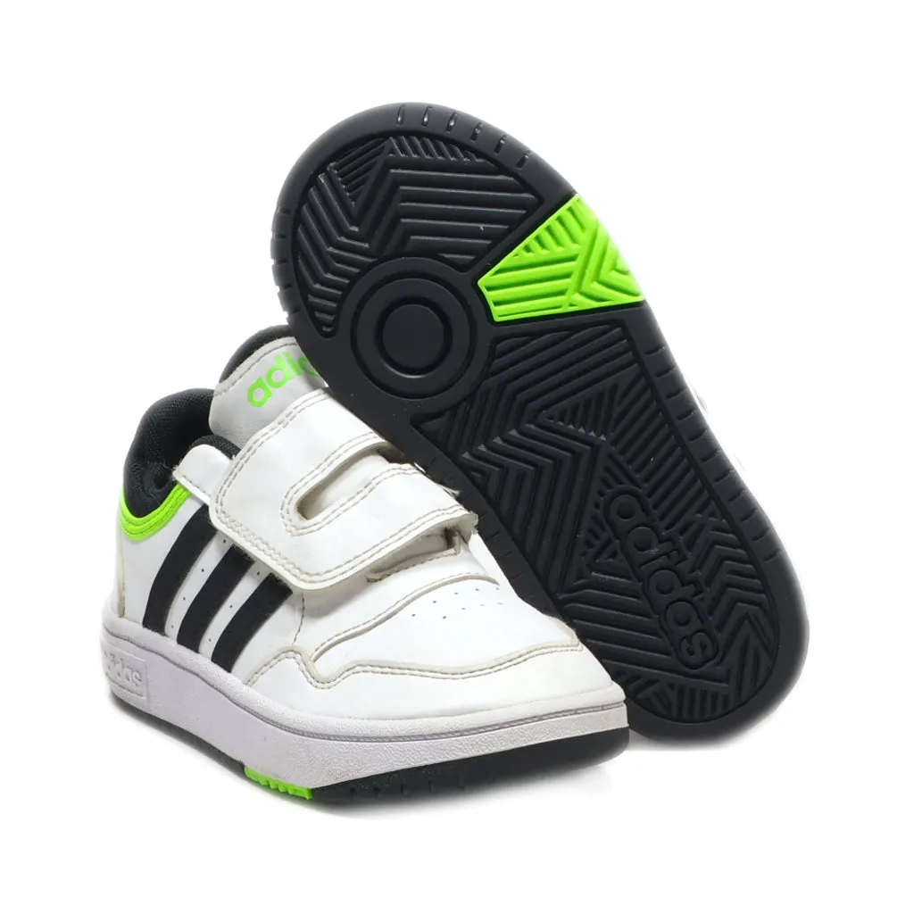 Adidas Hoops 3.0 Sport Sneakers Leather White Colour For Kids