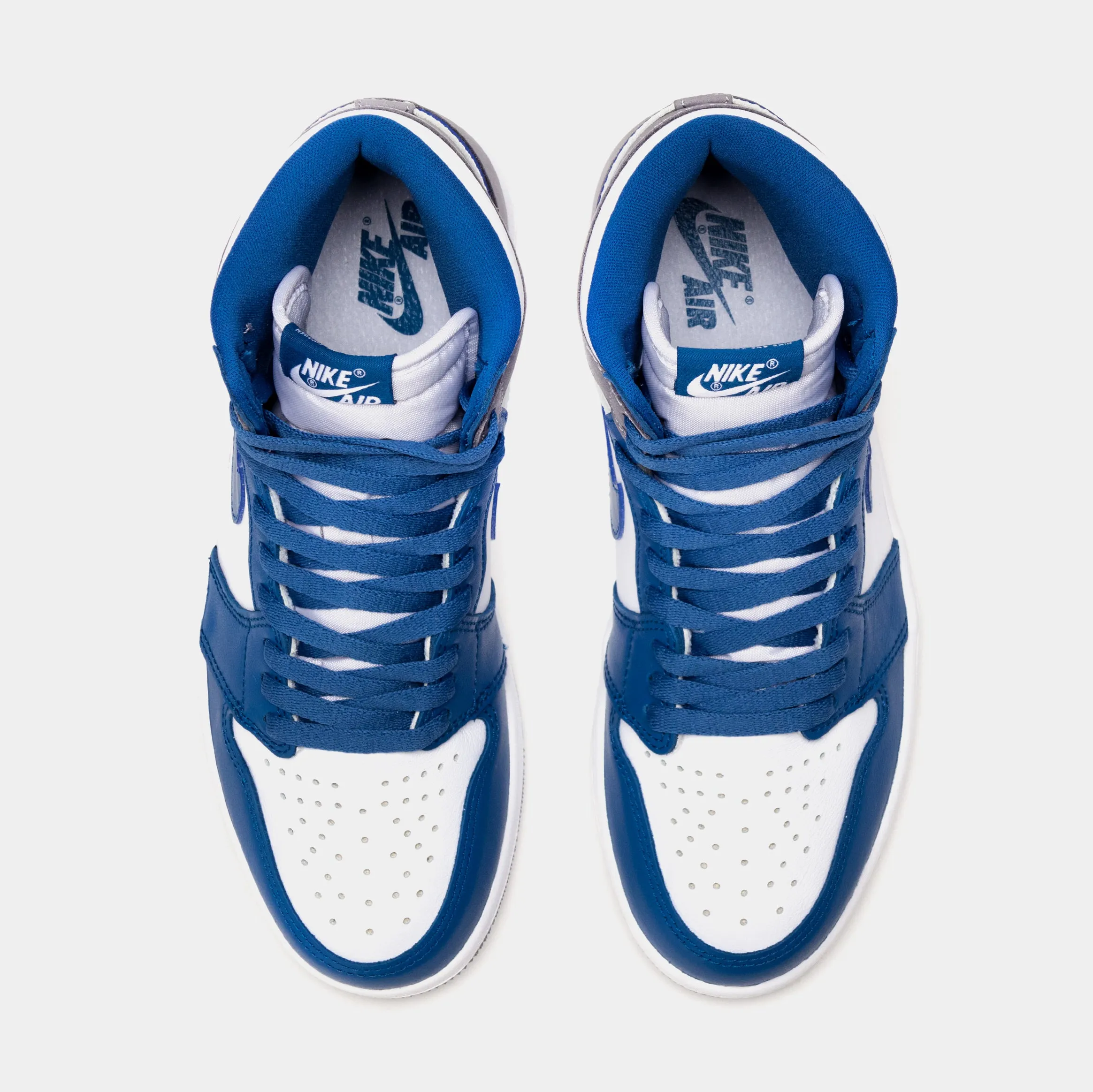 Air Jordan 1 Retro High OG True Blue Mens Lifestyle Shoes (Blue/White) Free Shipping