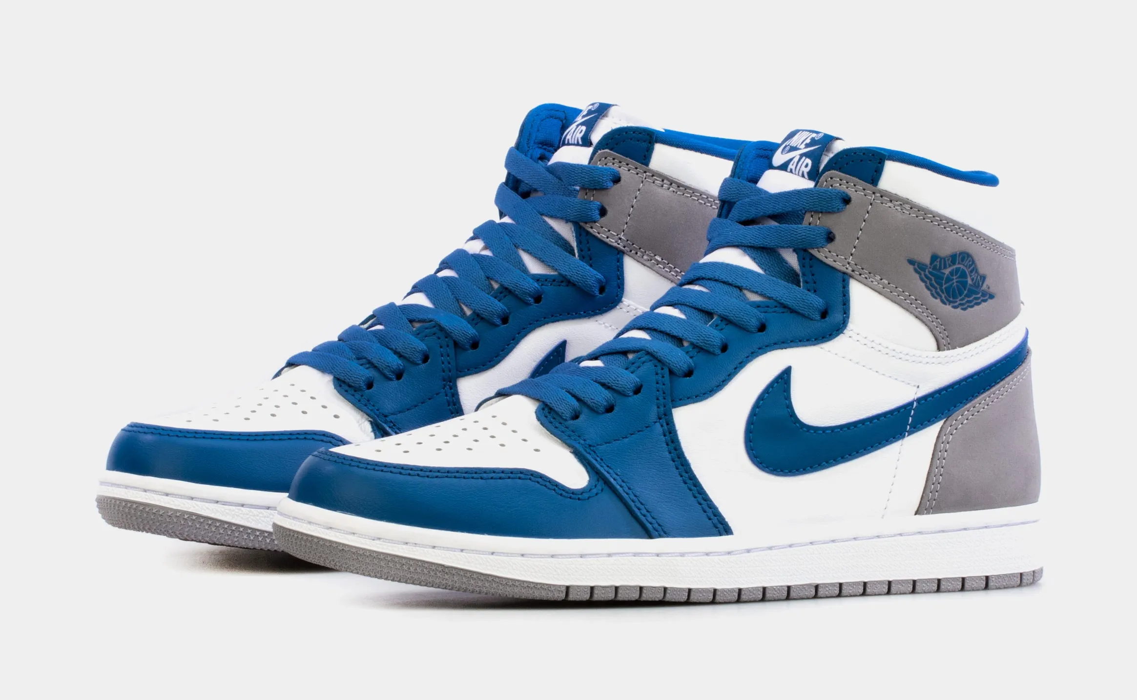 Air Jordan 1 Retro High OG True Blue Mens Lifestyle Shoes (Blue/White) Free Shipping