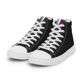 Asexual Pride Black High Top Trainers (male sizes)