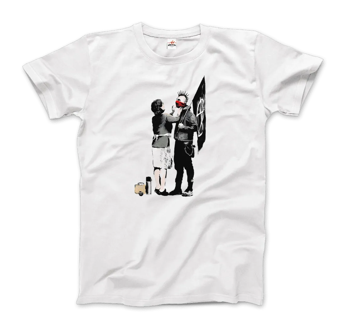 Banksy Anarchist Punk And His Mother Artwork T-Shirt by Art-O-Rama Shop