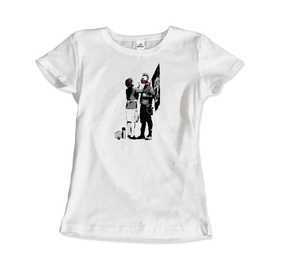 Banksy Anarchist Punk And His Mother Artwork T-Shirt by Art-O-Rama Shop