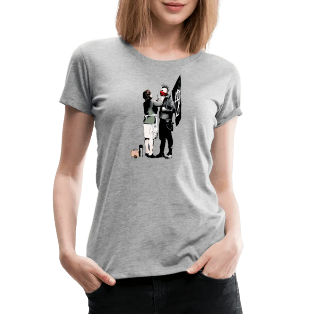 Banksy Anarchist Punk And His Mother Artwork T-Shirt by Art-O-Rama Shop