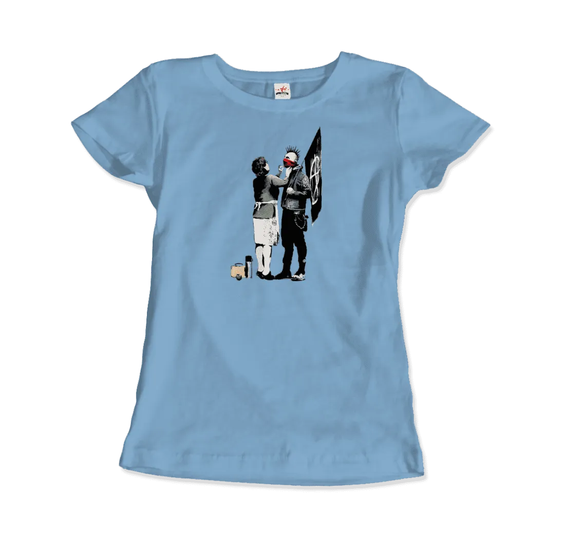 Banksy Anarchist Punk And His Mother Artwork T-Shirt by Art-O-Rama Shop