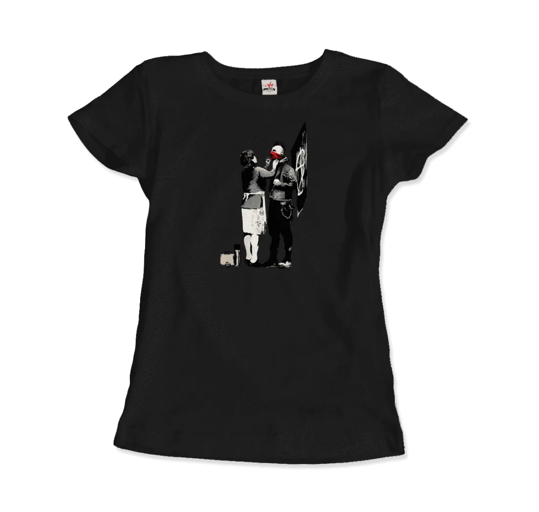 Banksy Anarchist Punk And His Mother Artwork T-Shirt by Art-O-Rama Shop