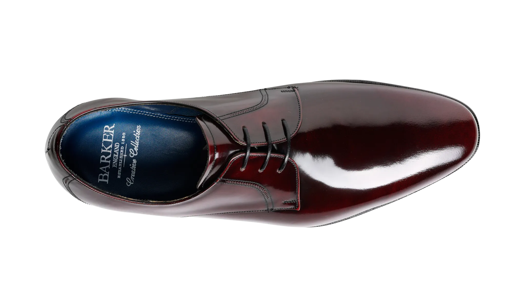 Barker Rutherford Classic Cemented Derby- Burgundy High-Shine