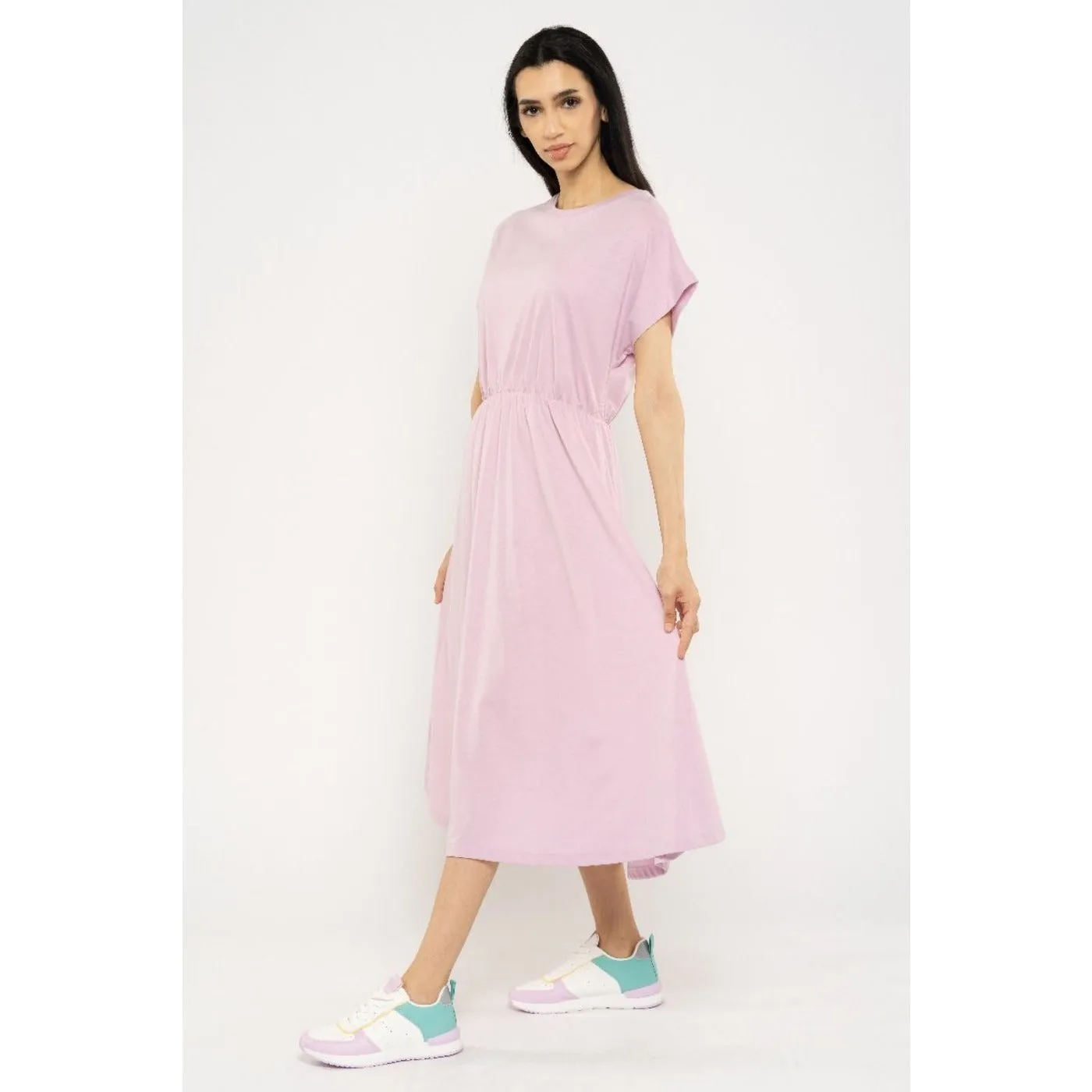 Blueage Lilac Flowy Midi Dress