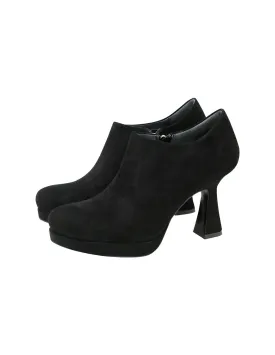 BORA AKSU Retro small round toe high-heeled shallow boots