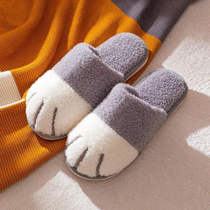 Cat Paw House Shoe Fluffy Slippers