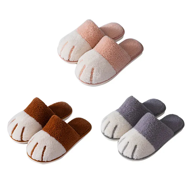 Cat Paw House Shoe Fluffy Slippers