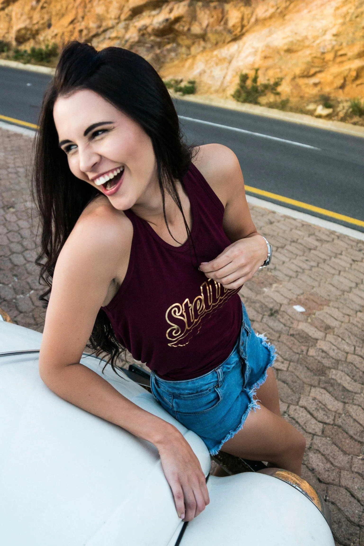 Claret and Gold Racerback Swing Vest