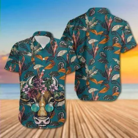 Cow Floral Tropical Hawaiian Shirt For Men & Women