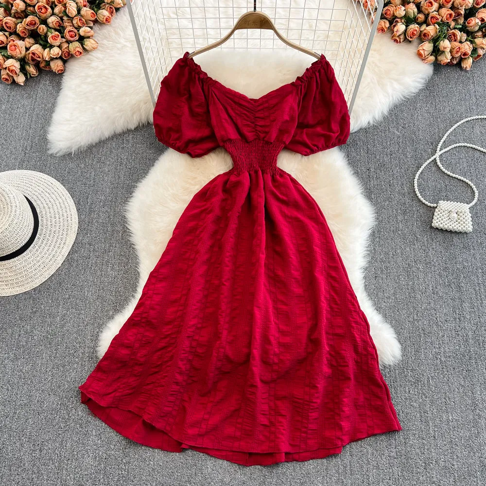 Cute A line short dress fashion dress     S476