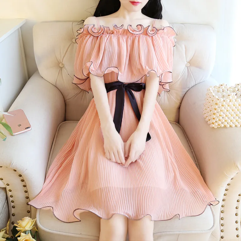 Cute A line short dress fashion girl dress     S175