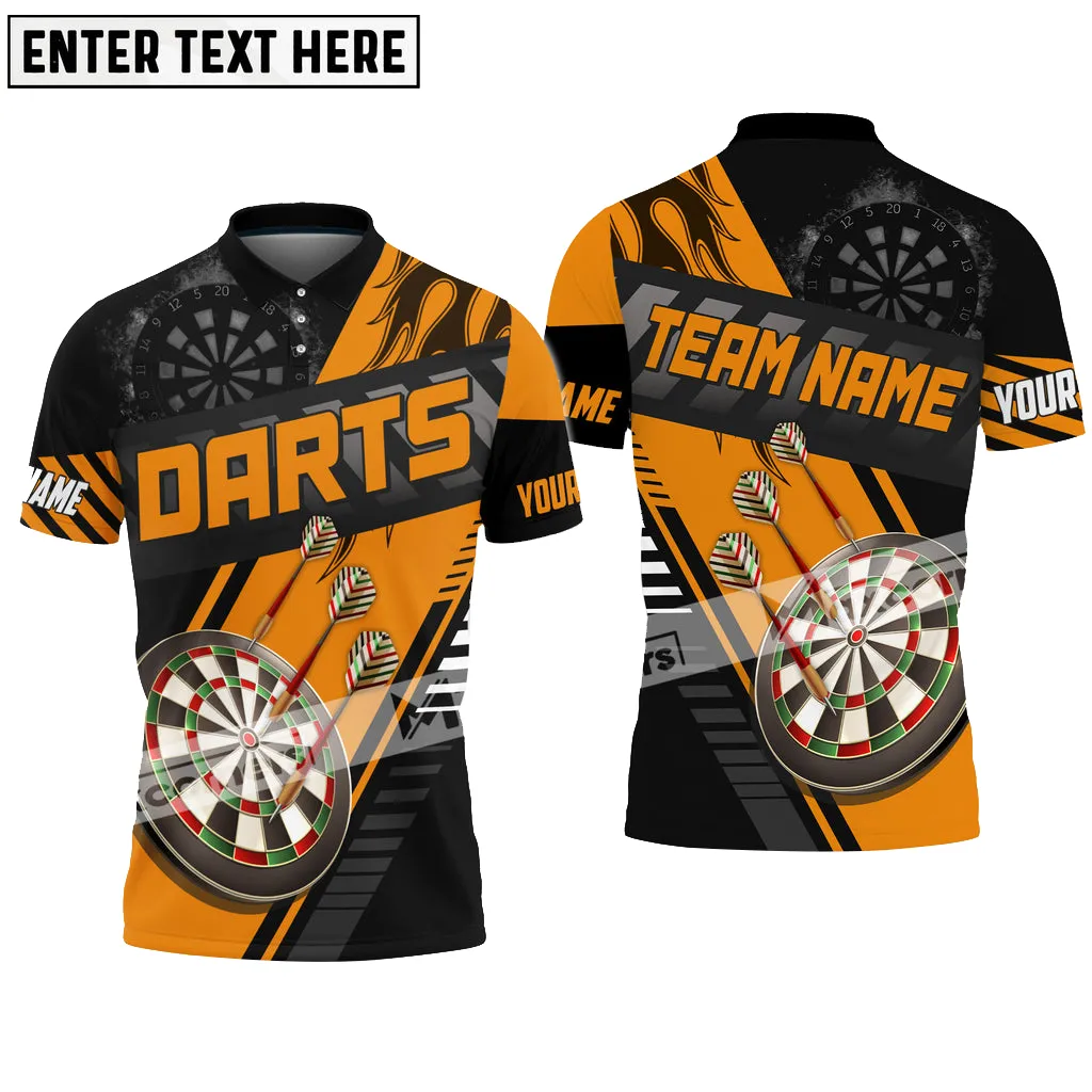 Darts Color Options Personalized Name, Team Name 3D Polo Shirt, Dartboard Multicolor Shirt