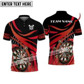 Darts Color Options Personalized Name Team Name 3D Polo Shirt, Unique Shirt for Dart Enthusiasts and Teams