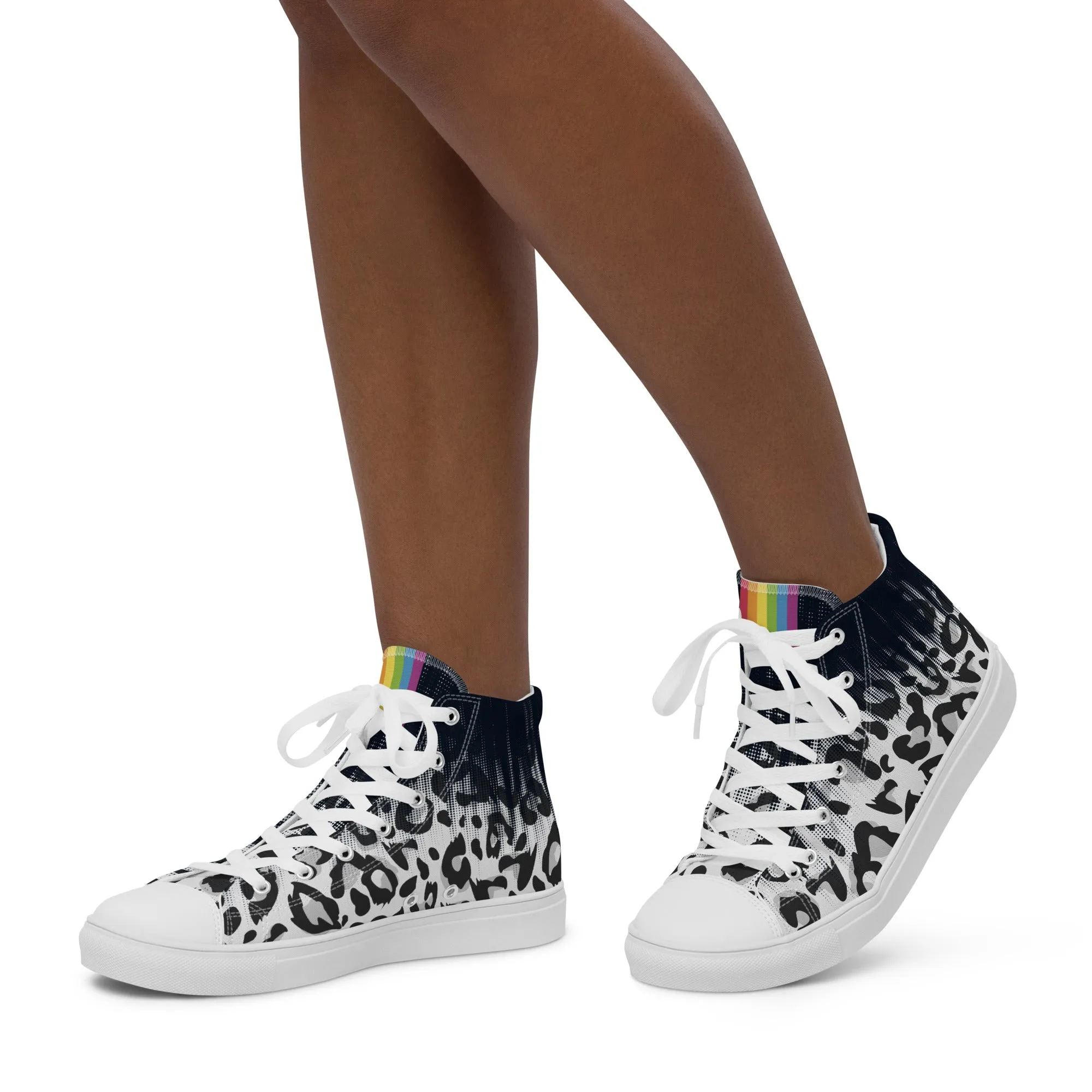 Faded Leopard High Top Trainers (female sizes)