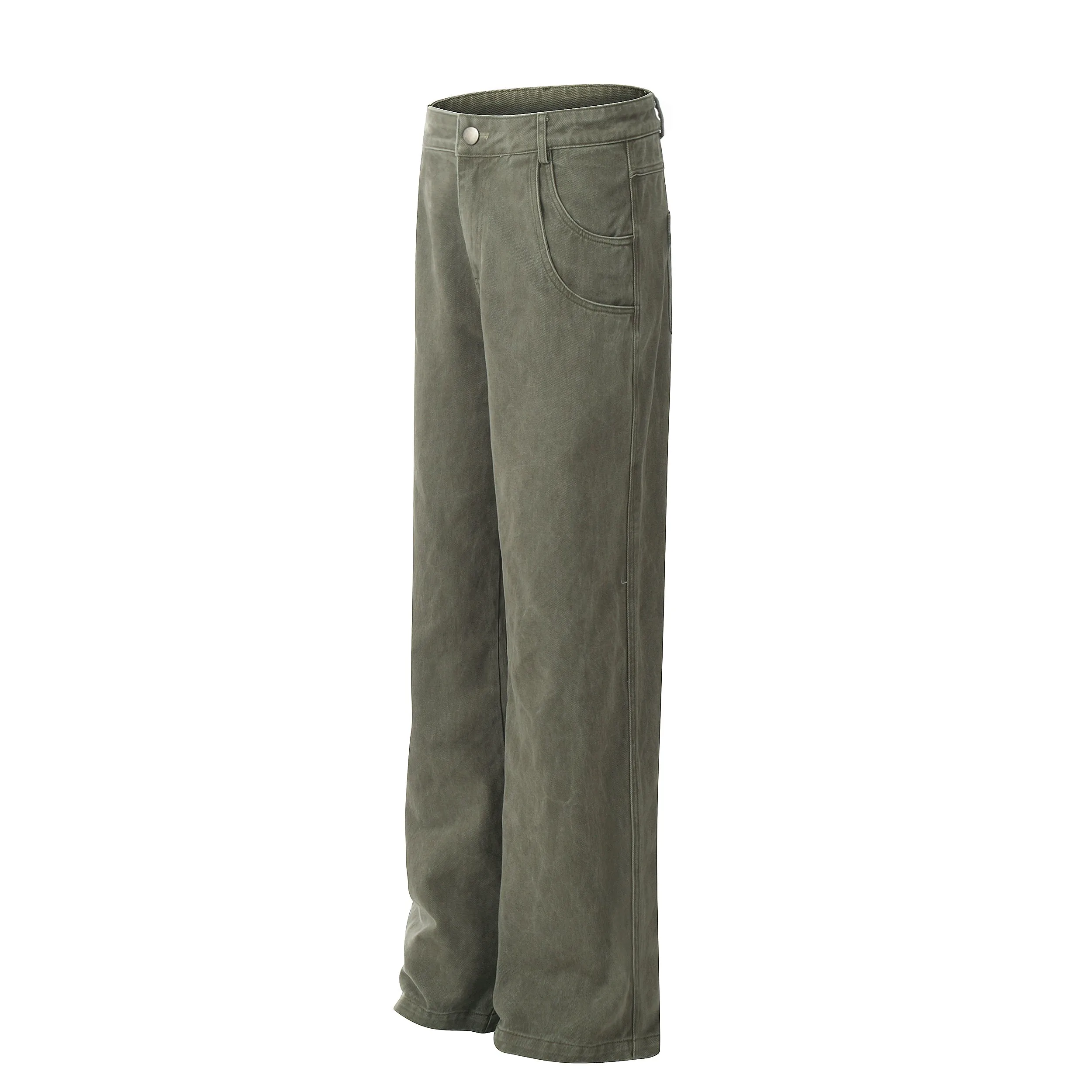 Faire Echo Khaki Vintage Wide-Leg Pants