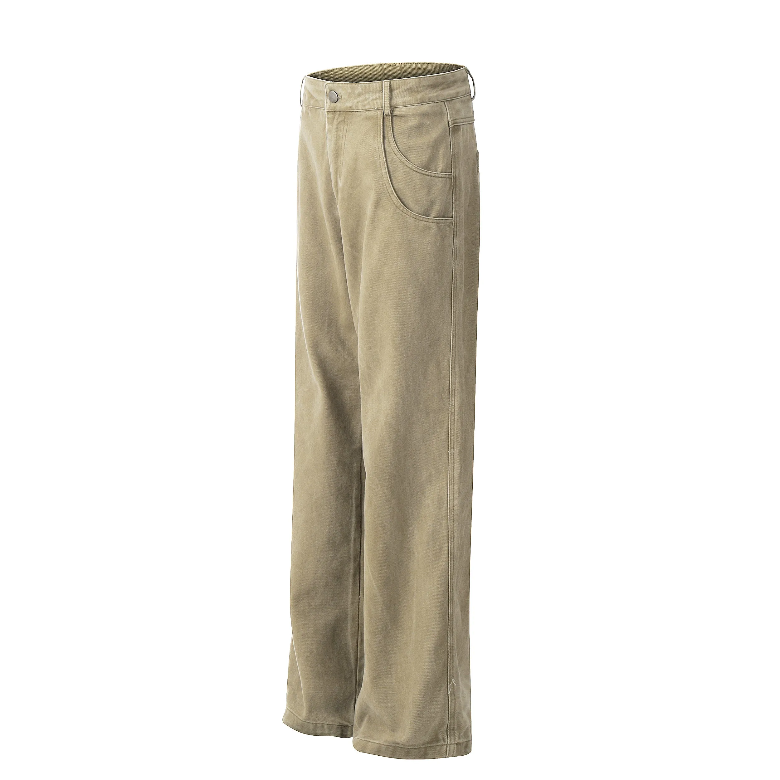 Faire Echo Khaki Vintage Wide-Leg Pants