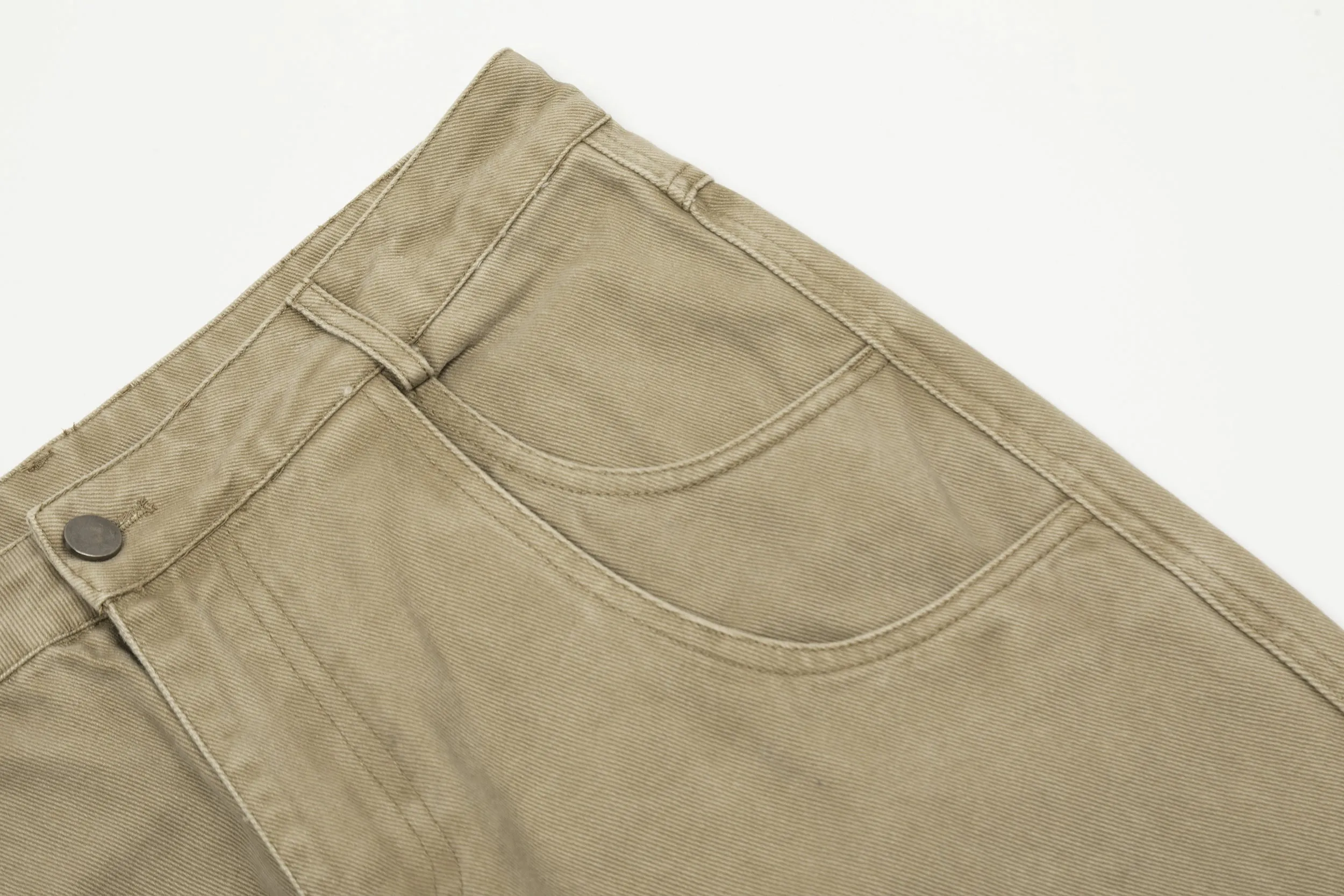 Faire Echo Khaki Vintage Wide-Leg Pants