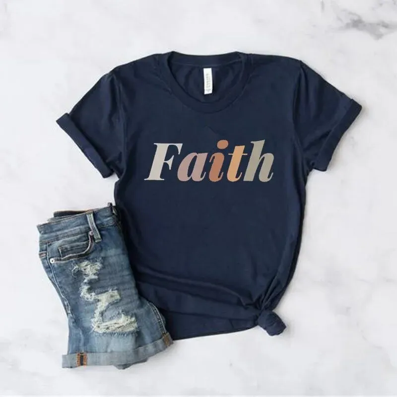 Female Christian Faith Short Sleeve Tee Shirt