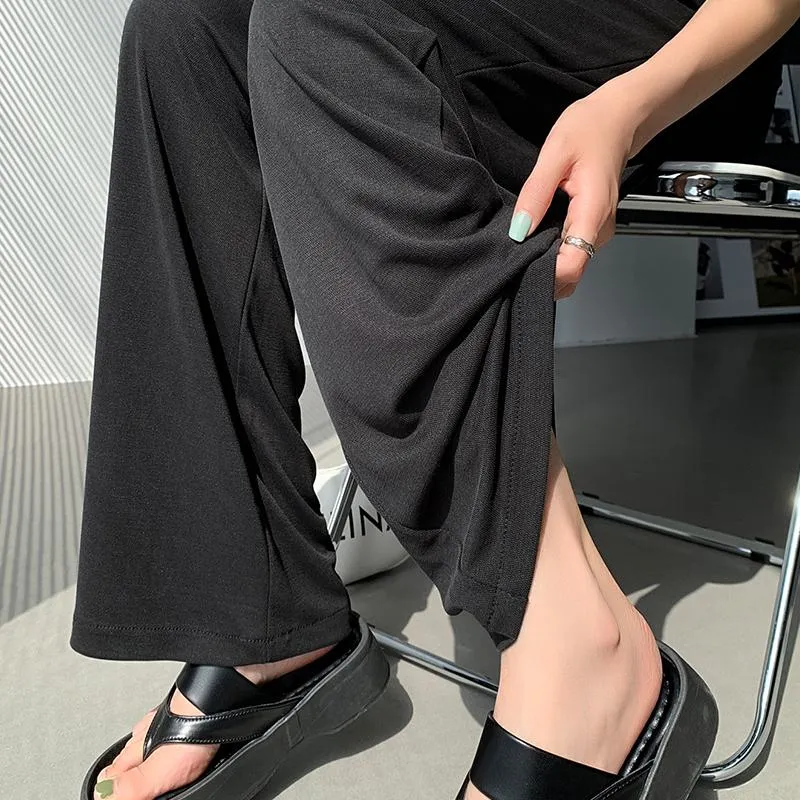 Floor-Length Thin Casual Sun Protection Loose Fit Draping Straight Leg Pants