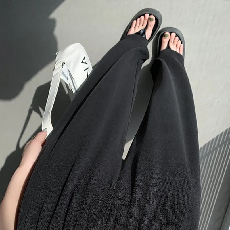 Floor-Length Thin Casual Sun Protection Loose Fit Draping Straight Leg Pants