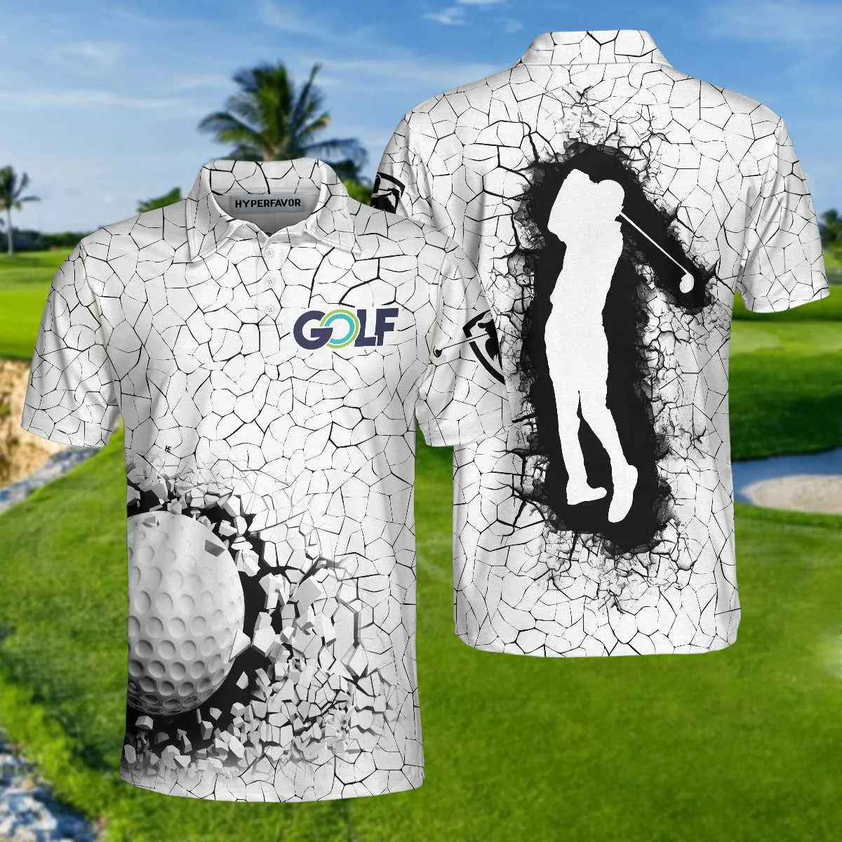 Golf Breaker Unique Design Golf Polo Shirt, Smart Golf Shirt For Men Coolspod