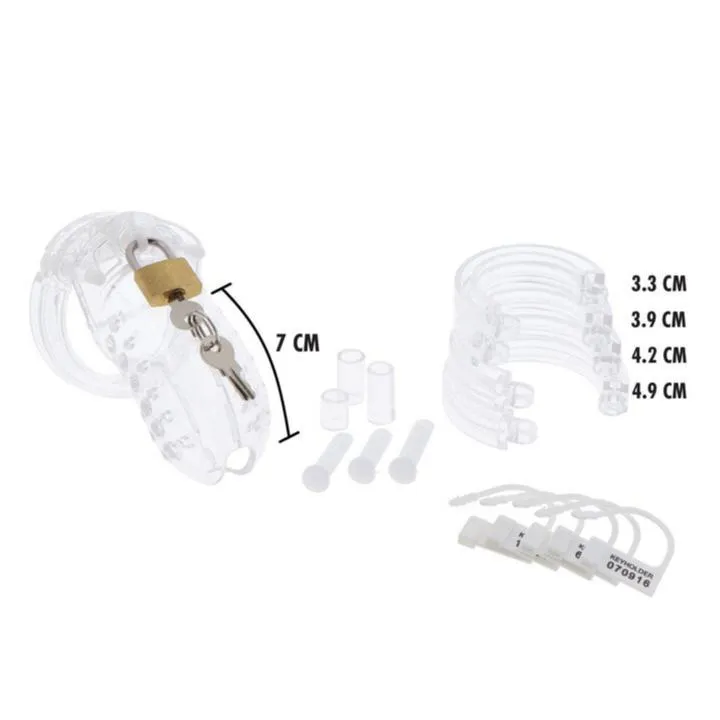 Hidden Desire Extreme Acrylic Chastity Cock Cage Clear