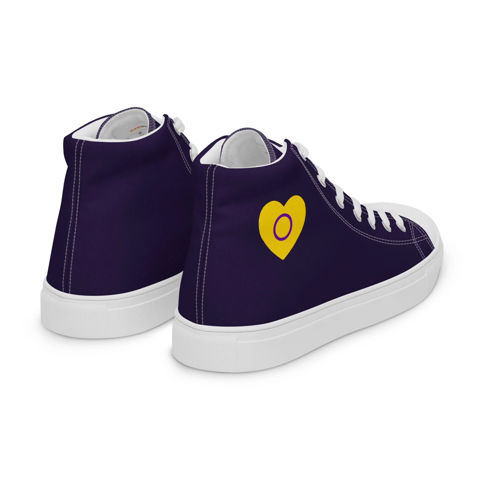 Intersex Pride Heart High Top Trainers (male sizes)