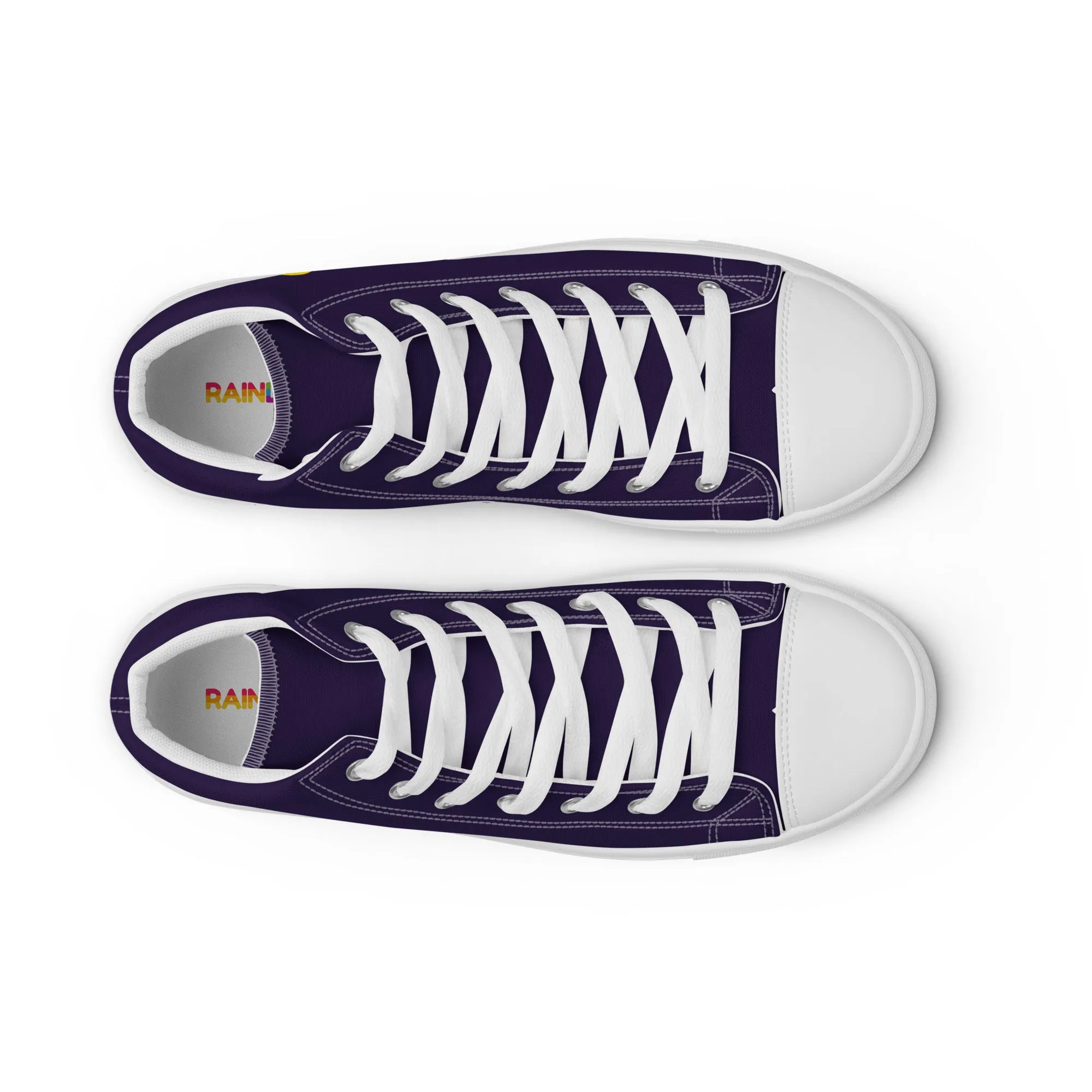 Intersex Pride Heart High Top Trainers (male sizes)