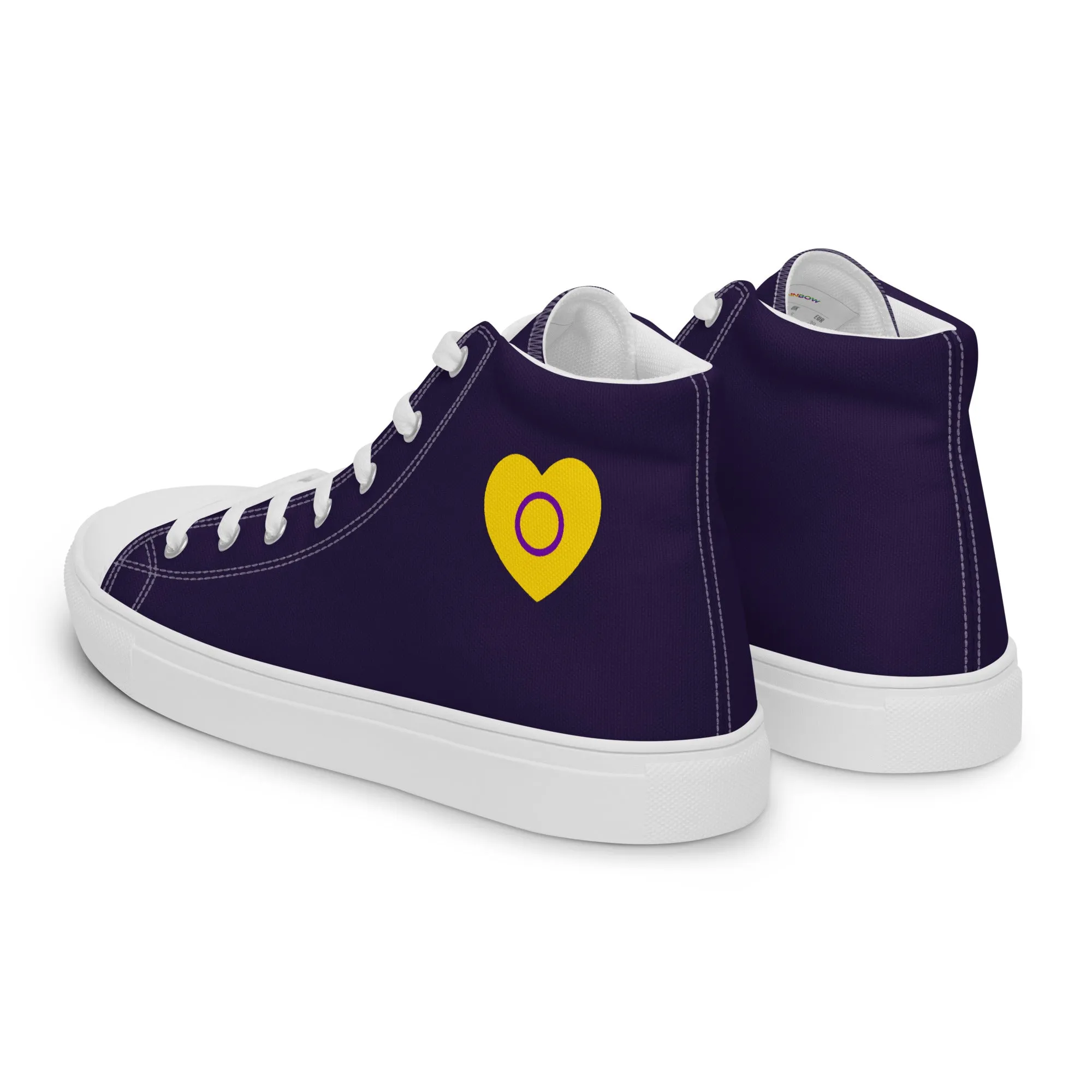 Intersex Pride Heart High Top Trainers (male sizes)