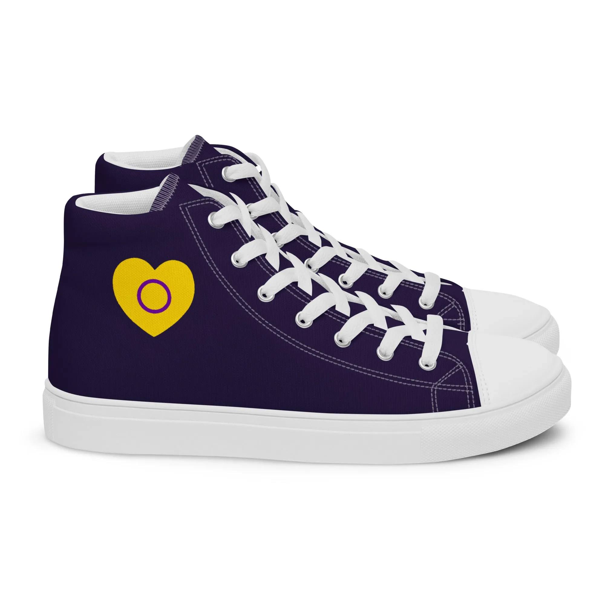 Intersex Pride Heart High Top Trainers (male sizes)