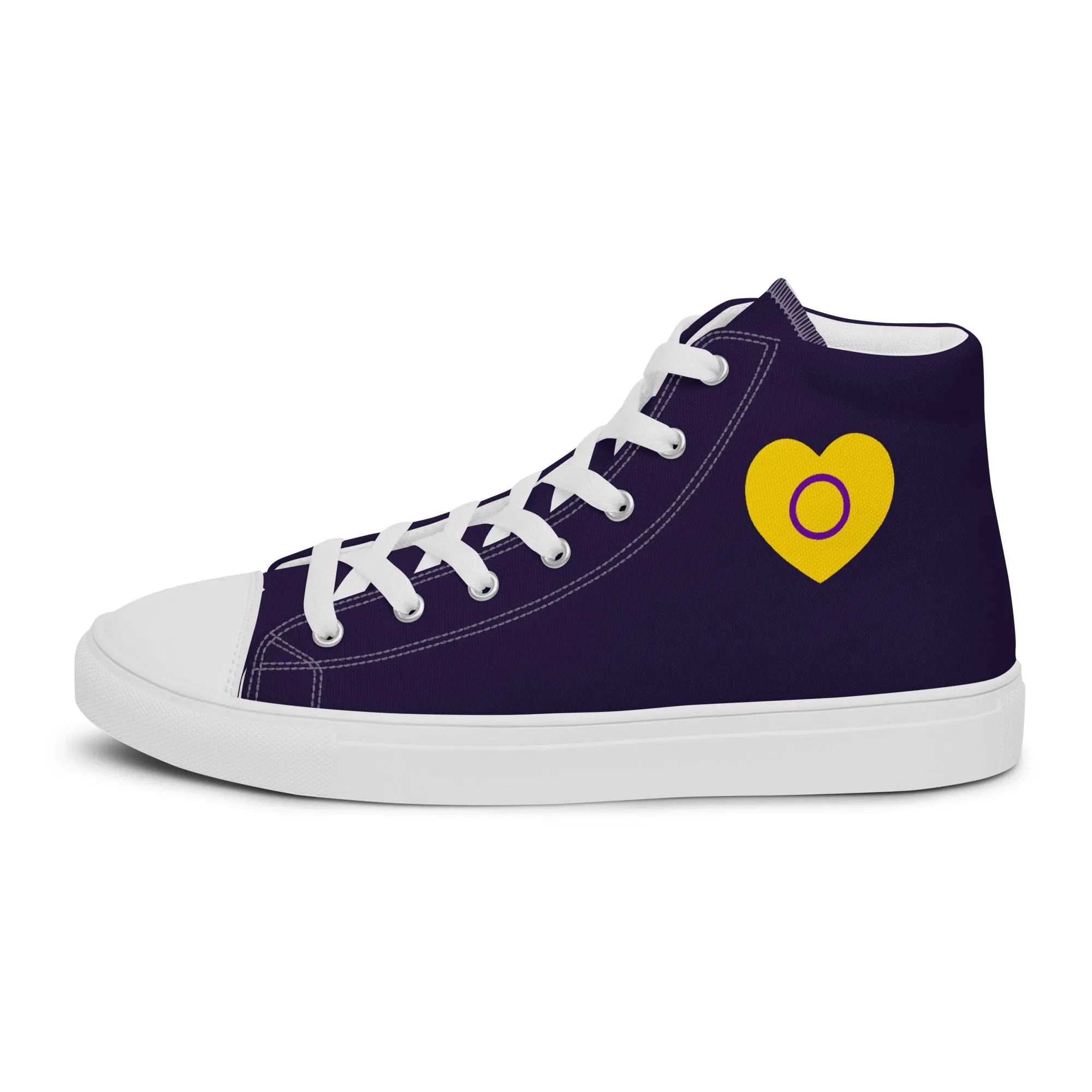 Intersex Pride Heart High Top Trainers (male sizes)