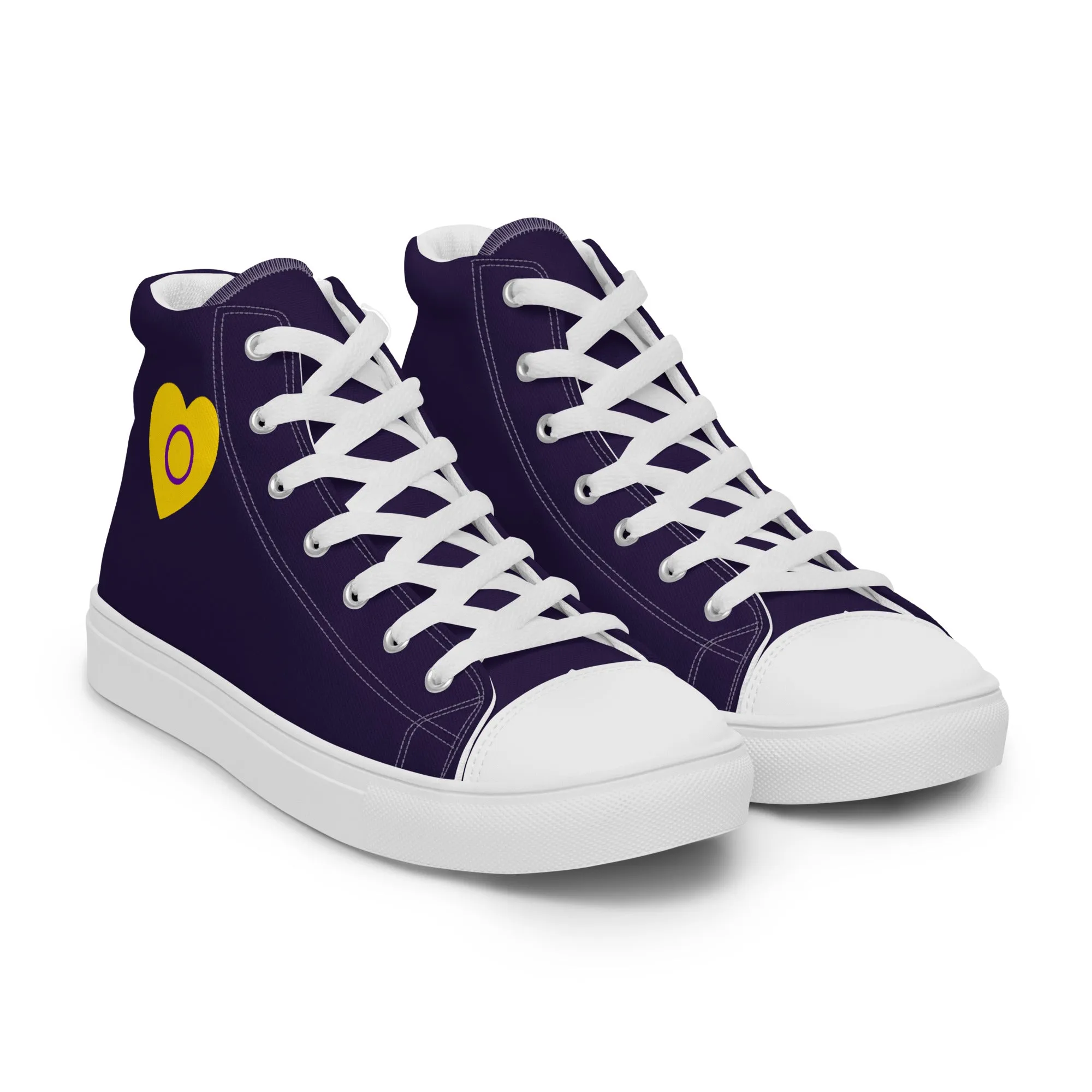 Intersex Pride Heart High Top Trainers (male sizes)