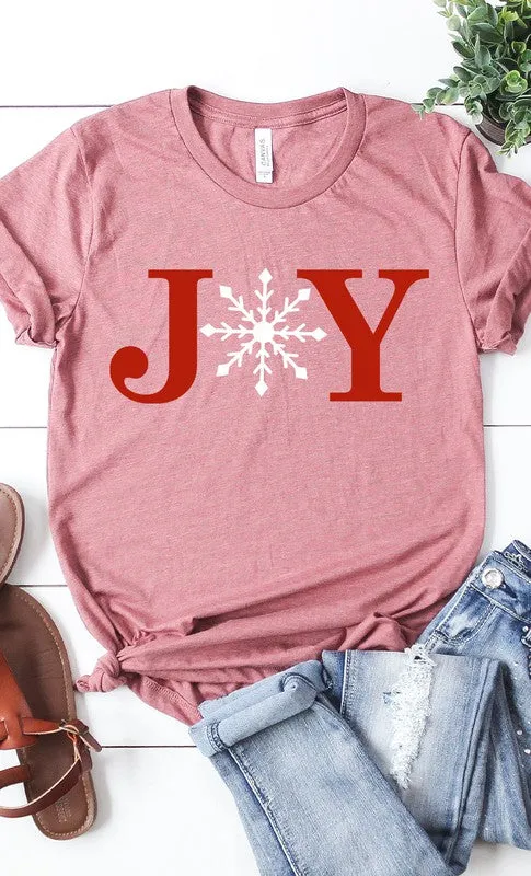 Joy Snowflake Christmas Graphic Tee  *FINAL SALE*