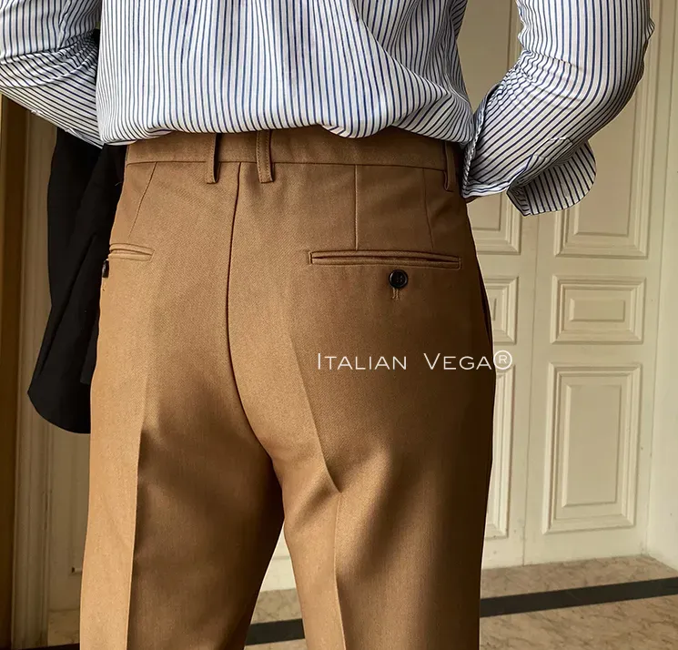 Khakhi Men Formal Pants by Italian Vega®