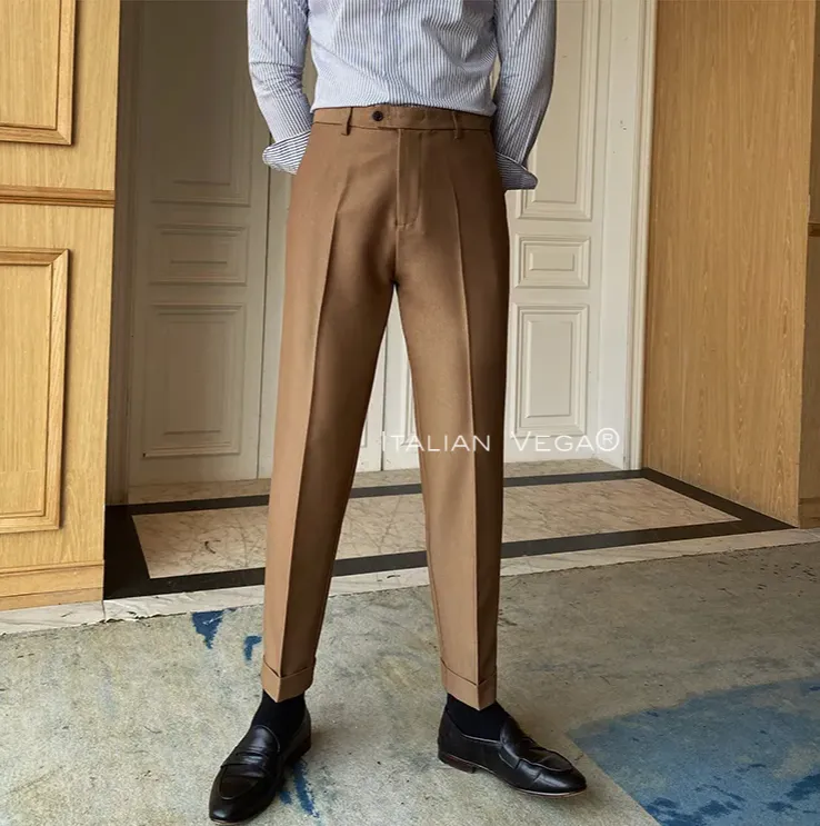 Khakhi Men Formal Pants by Italian Vega®