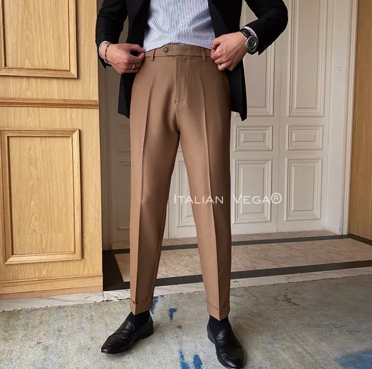 Khakhi Men Formal Pants by Italian Vega®