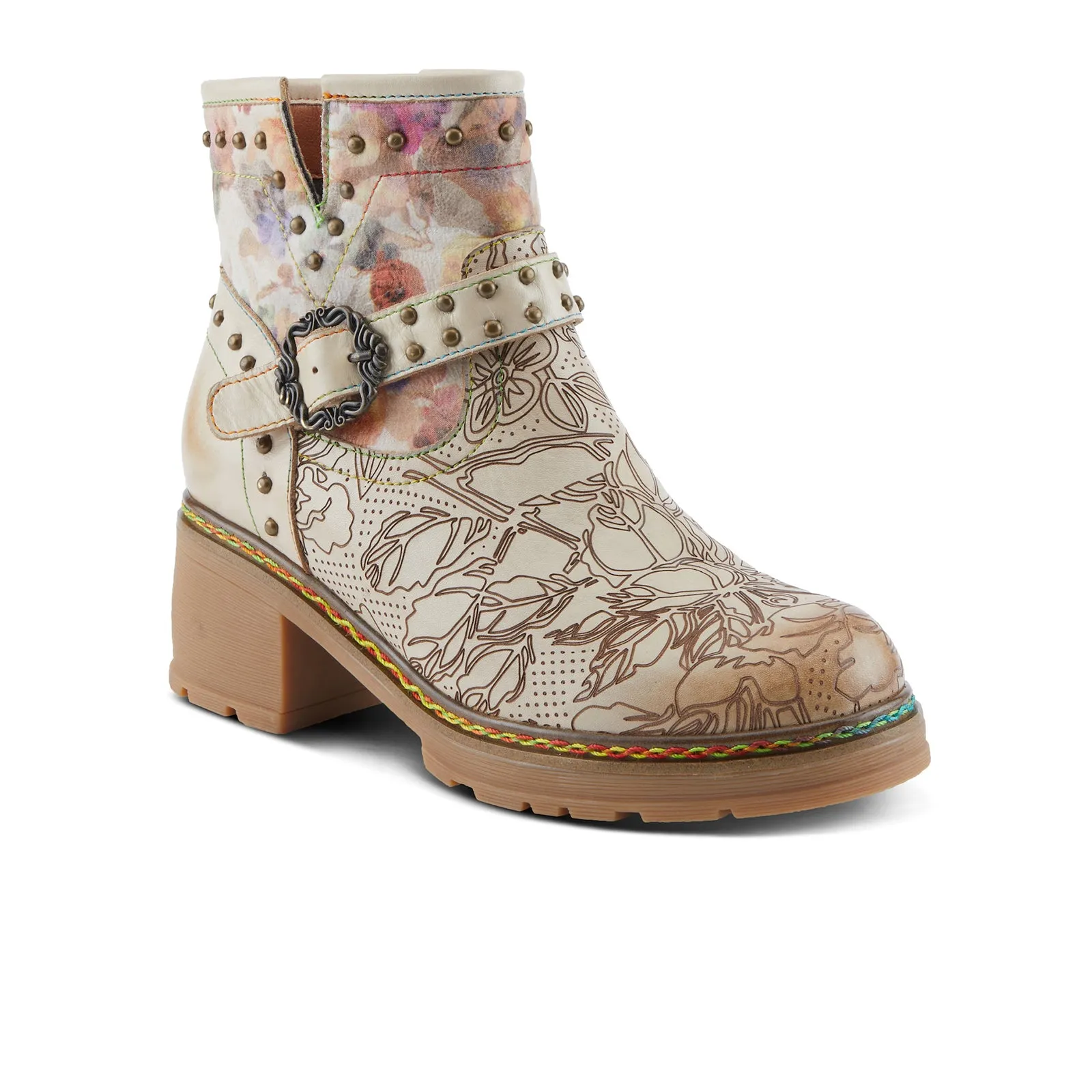 L'Artiste Branchout Ankle Boot (Women) - Beige Multi