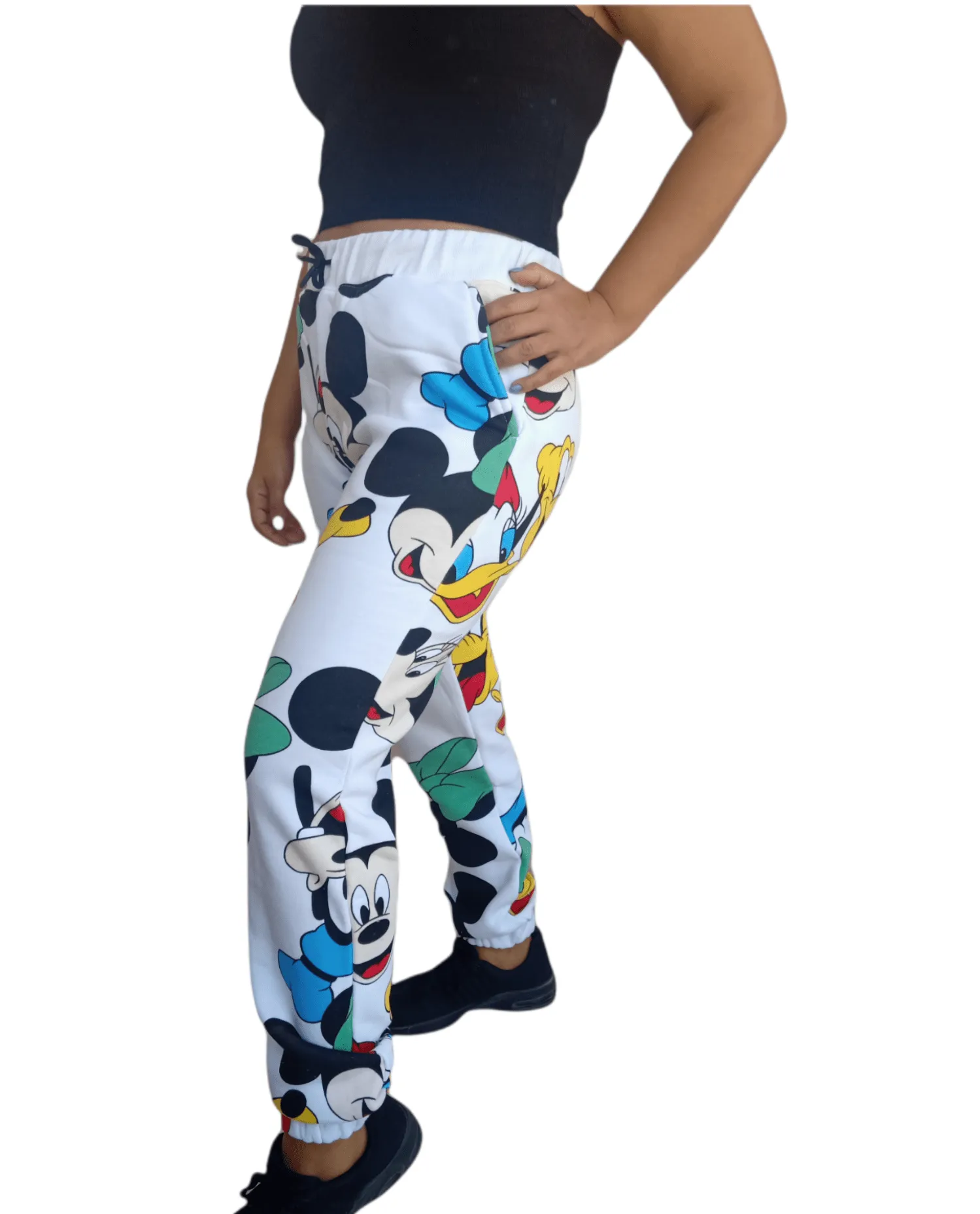 Melton Women Pants - White Characters