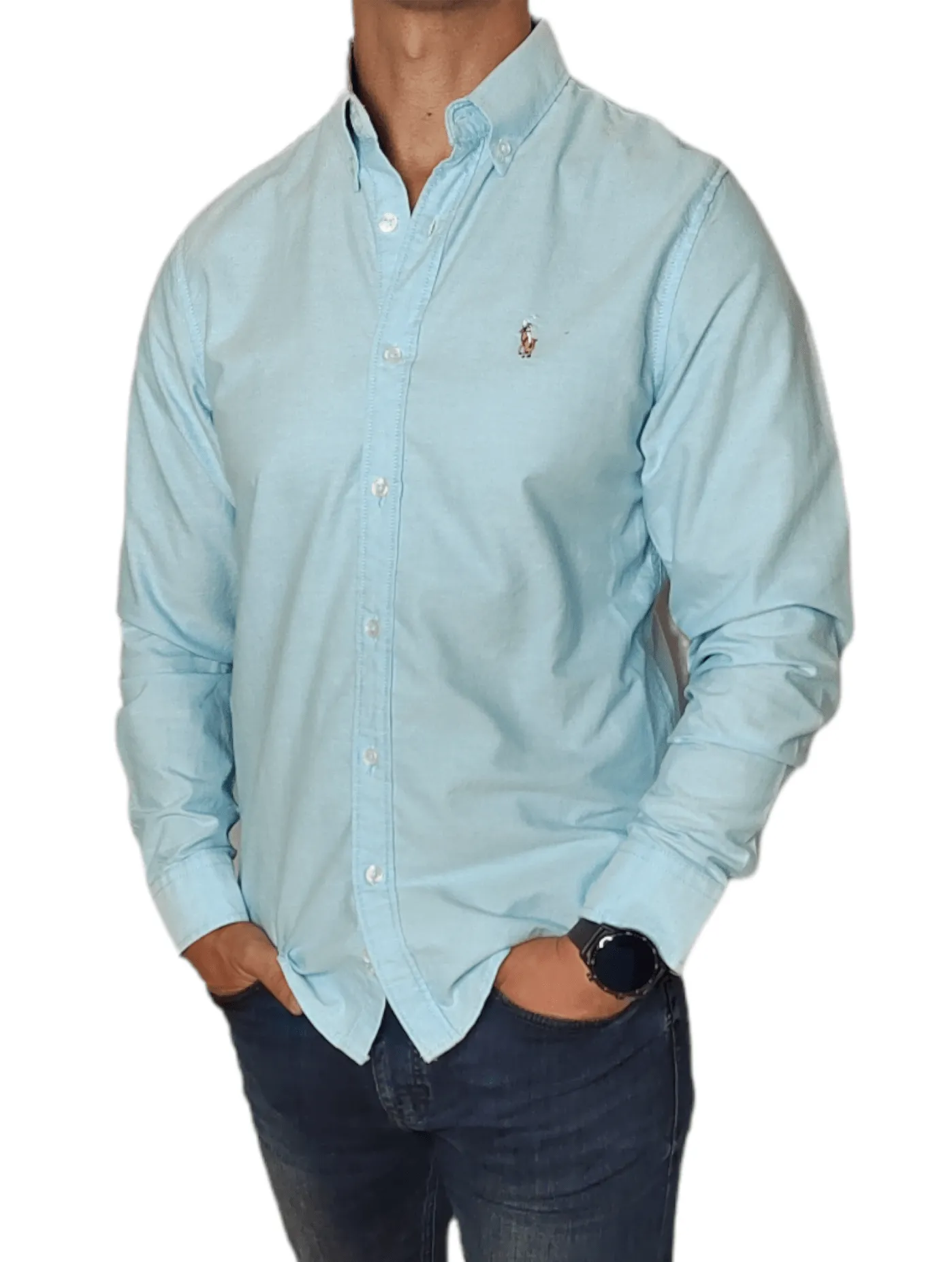 Men (local Polo) Shirt (Slim-Fit) - Light Blue