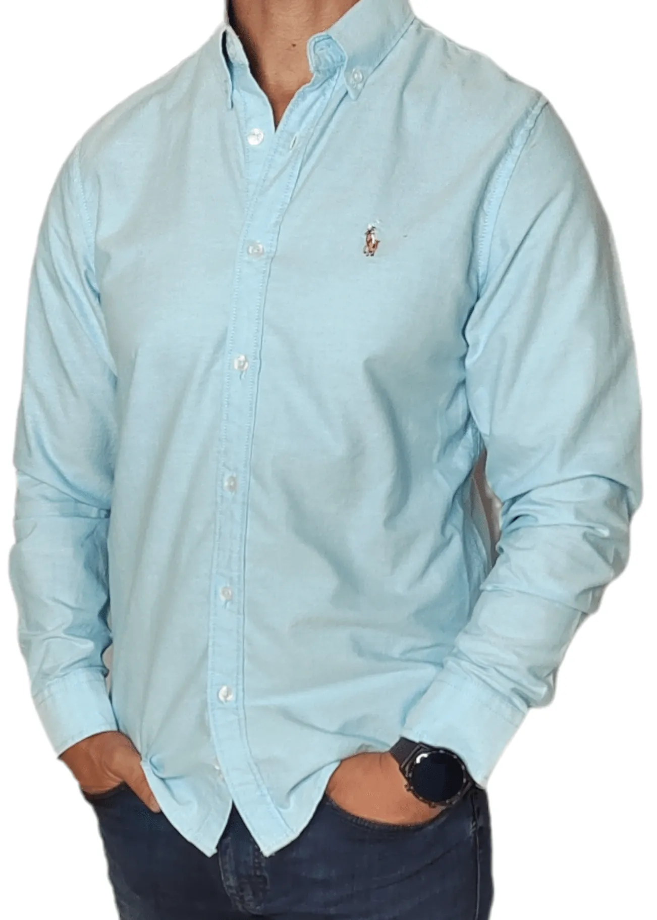 Men (local Polo) Shirt (Slim-Fit) - Light Blue