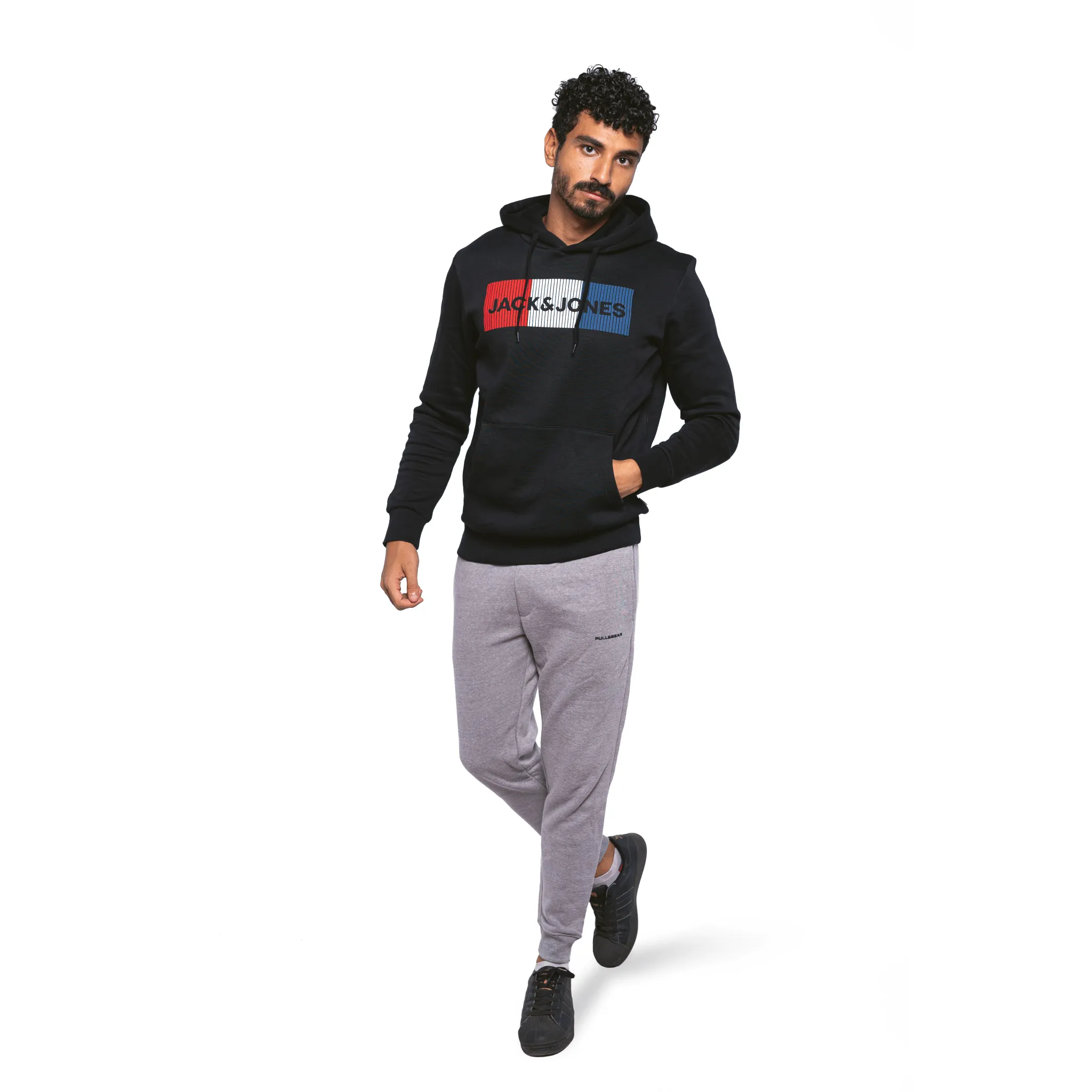 Men Melton Sweatpants (slim-fit) - Grey