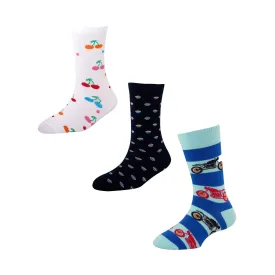 Men's FL09 Pack of 3 Cotton Fashion Crew Socks