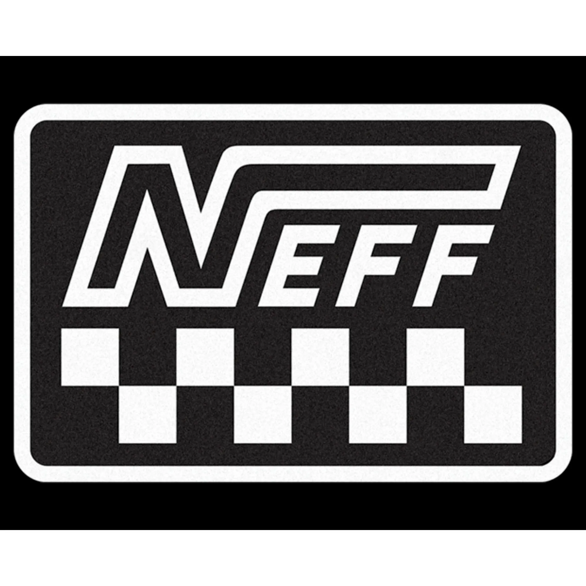 Men's NEFF Black and White Checkered Badge T-Shirt