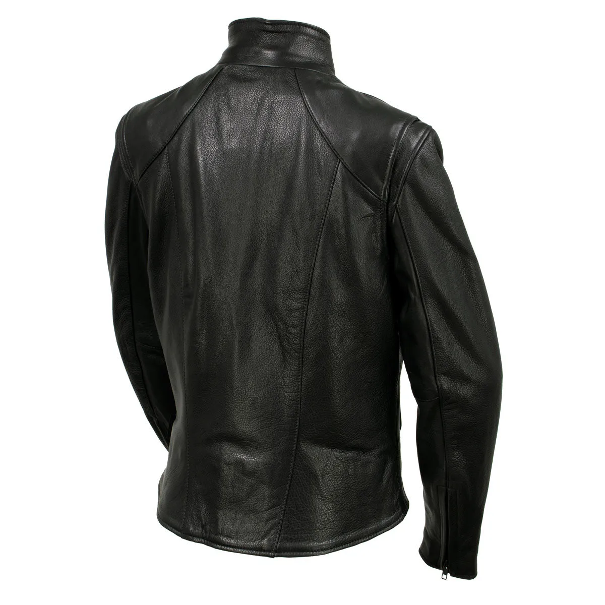 Milwaukee Leather USA MADE MLJKL5003 Women's Black 'Serene' Clean Cut Premium Motorcycle Leather Jacket