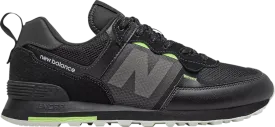 New Balance 574 'Black Bleached Lime Glow' Sneakers, black