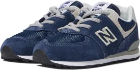 New Balance 574 Bungee Lace Sneakers, Navy/White